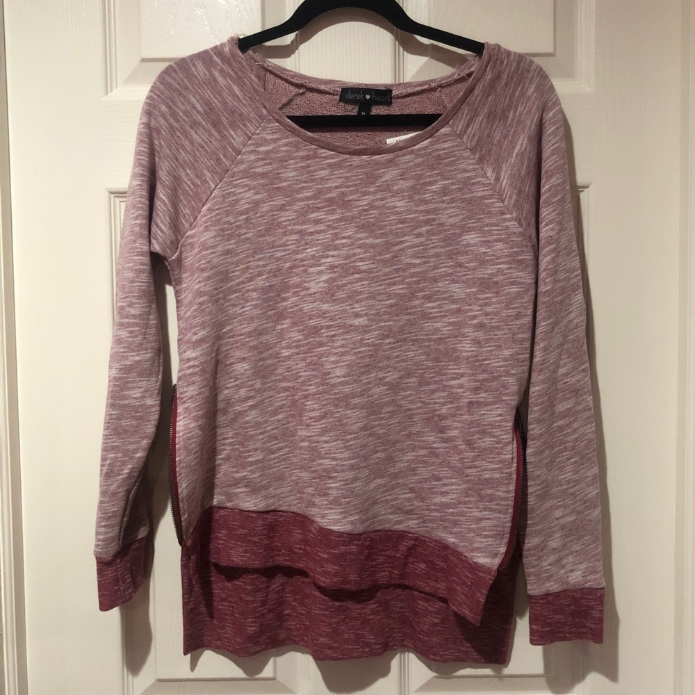 High/low long sleeve top